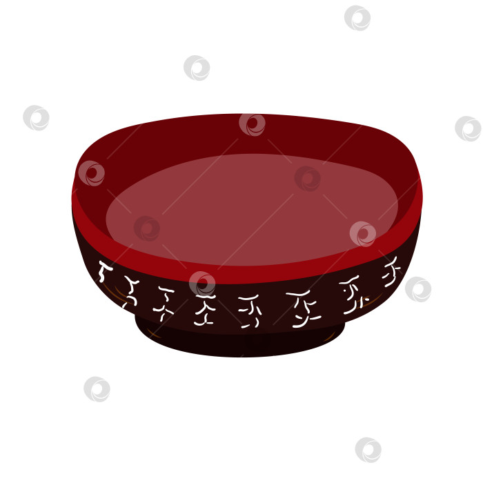 Скачать Empty dish, plate, bowl for food isolated colored doodle icon. Vector illustration for menu design. фотосток Ozero