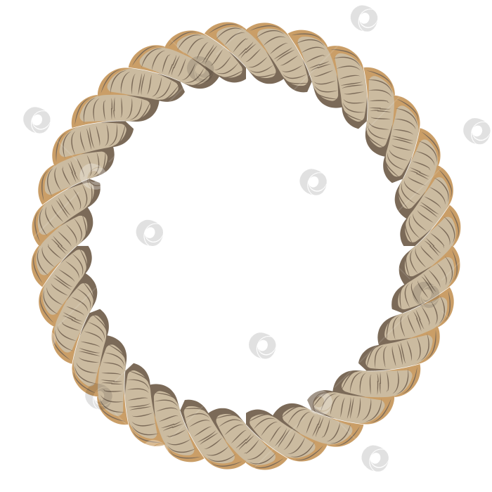 Скачать Stylized rope ring for design. фотосток Ozero