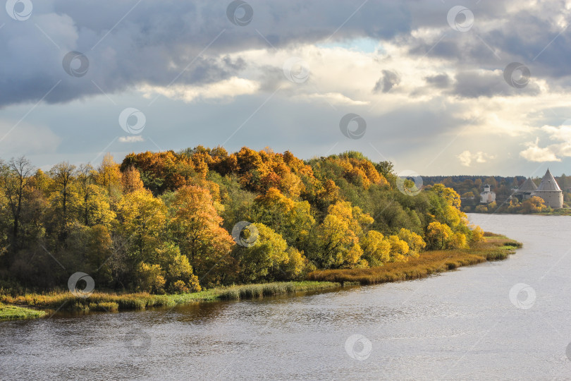 Скачать Лес на излучине реки. фотосток Ozero