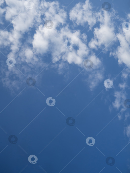 Скачать Небо. Голубое небо и белые перистые облака на дневном фоне в природе фотосток Ozero