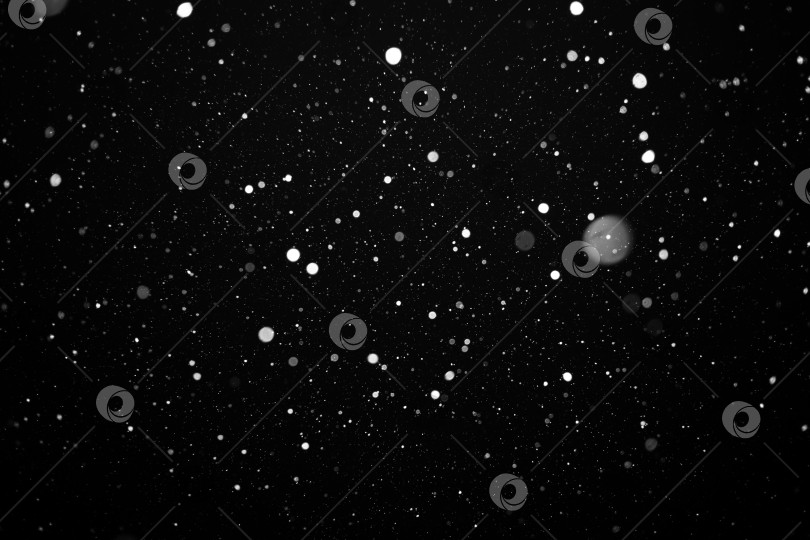 Скачать летящий густой снег на черном фоне ночного неба фотосток Ozero