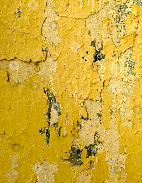 Скачать Желтая стена с потеками краски. желтый фон фотосток Ozero
