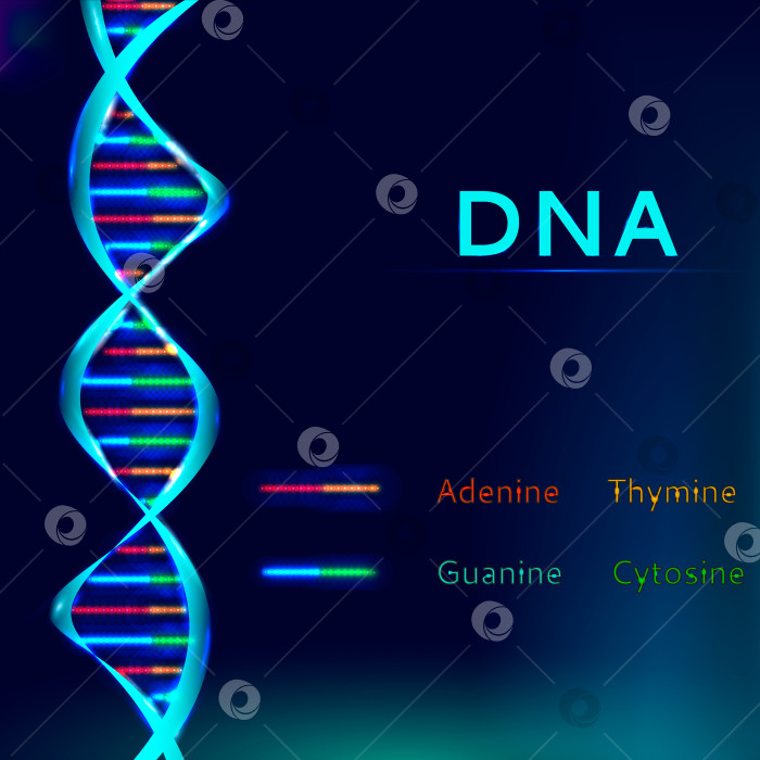 Скачать Светящаяся структура ДНК. фотосток Ozero