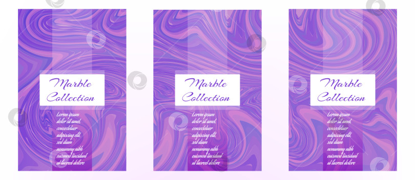Скачать Набор фиолетовых мраморных текстур, абстрактный фон. фотосток Ozero