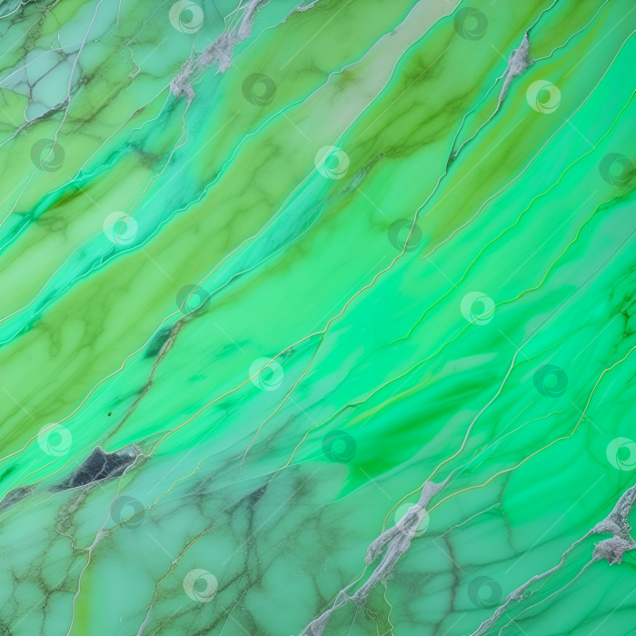 Скачать Фон из натурального изумрудного цвета мрамора с натуральными прожилками. (ИИ) фотосток Ozero