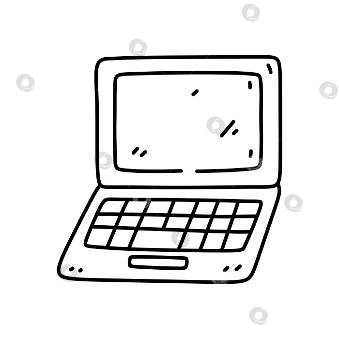 Скачать Ноутбук, изолированный на белом фоне фотосток Ozero