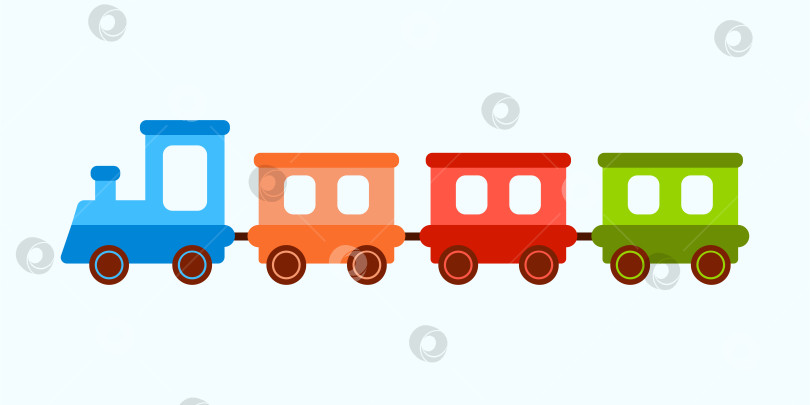 Скачать Милый игрушечный поезд-локомотив для малыша фотосток Ozero