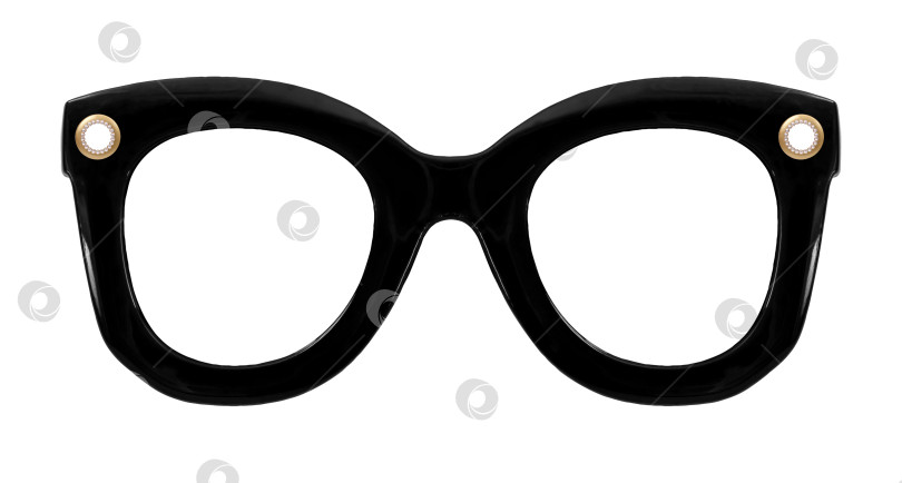 Скачать Черные очки, выделенные на белом фоне, для нанесения на портрет. Элемент дизайна с контуром отсечения фотосток Ozero