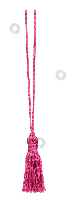 Скачать Розовая шелковая кисточка, выделенная на белом фоне для создания графических концепций фотосток Ozero