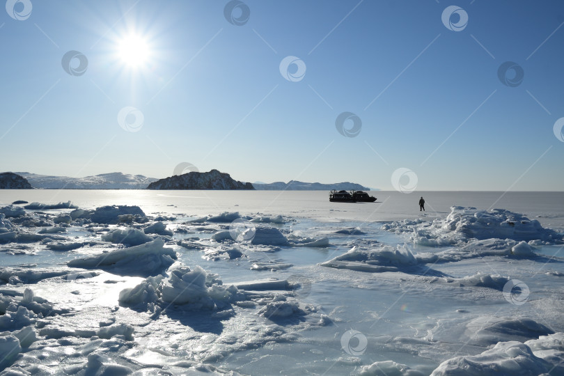 Скачать Аэролодки на льду моря. фотосток Ozero