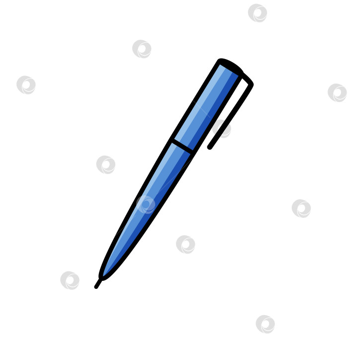 Скачать Векторная иллюстрация каракулей шариковой ручкой. Значок канцелярского предмета - карандаш или ручка для письма. фотосток Ozero