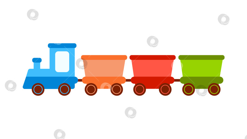 Скачать Милый игрушечный поезд-локомотив для малыша фотосток Ozero