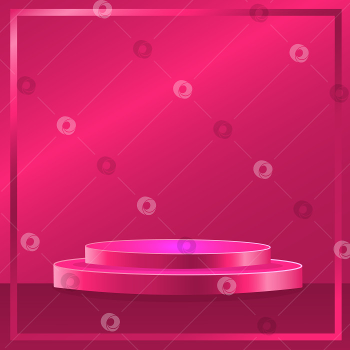 Скачать Двухъярусный подиум в розовом и вишневом цветах фотосток Ozero