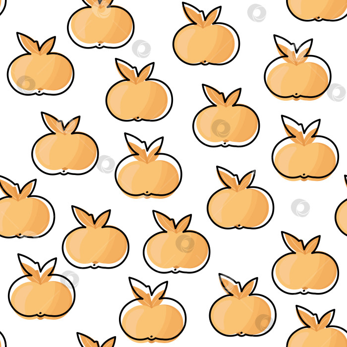 Скачать Бесшовный узор из яблок и апельсиновых фруктов в стиле ретро 2000-х годов. Текстура обертывания соком. фотосток Ozero