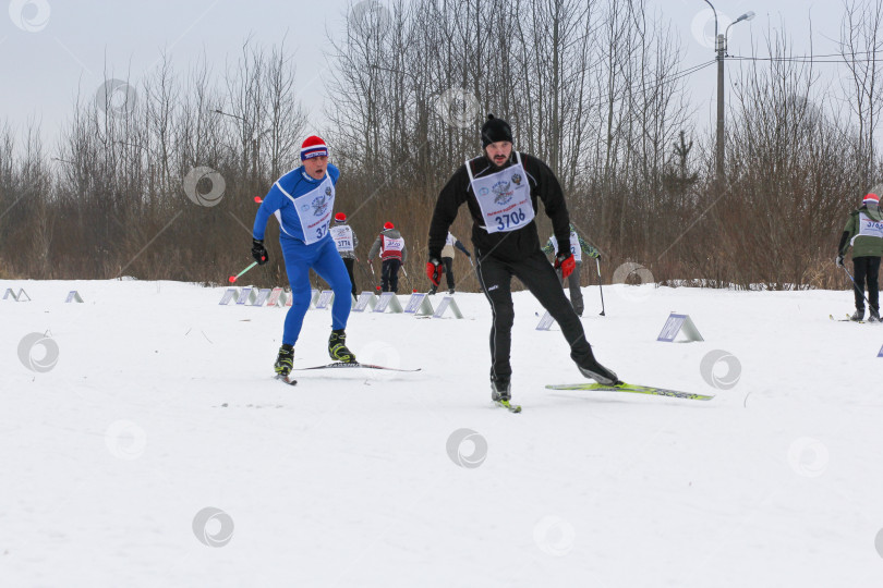 Скачать Лыжники в гонке. фотосток Ozero