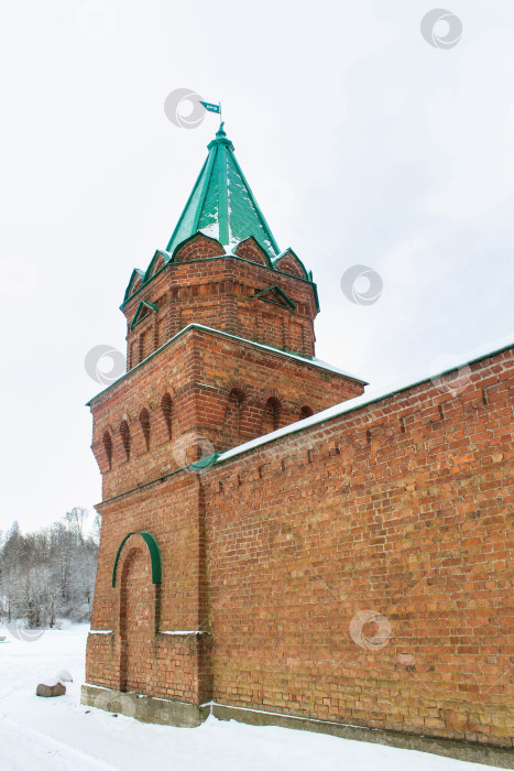 Скачать Угловая башня в древнерусском стиле. фотосток Ozero