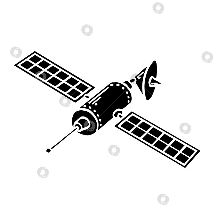 Скачать Значок космической станции в космосе фотосток Ozero