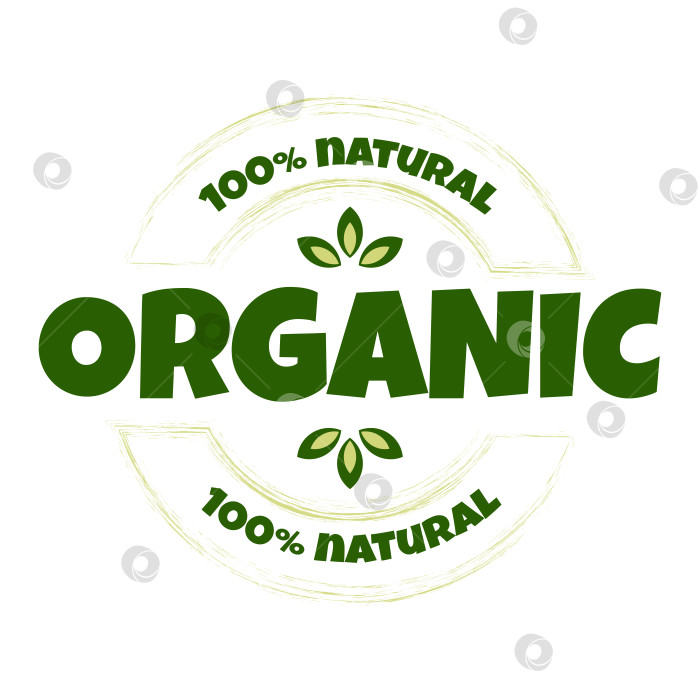 Скачать Наклейка на органические и натуральные продукты фотосток Ozero