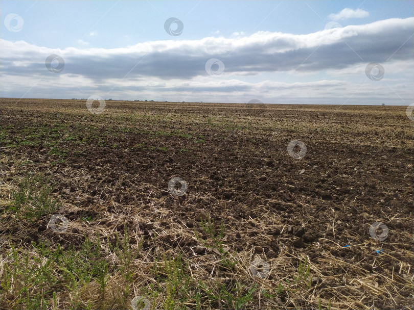 Скачать Скошенное поле осенью фотосток Ozero