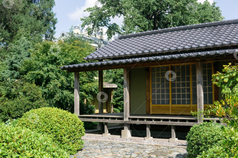 Скачать чайный домик в японском саду фотосток Ozero