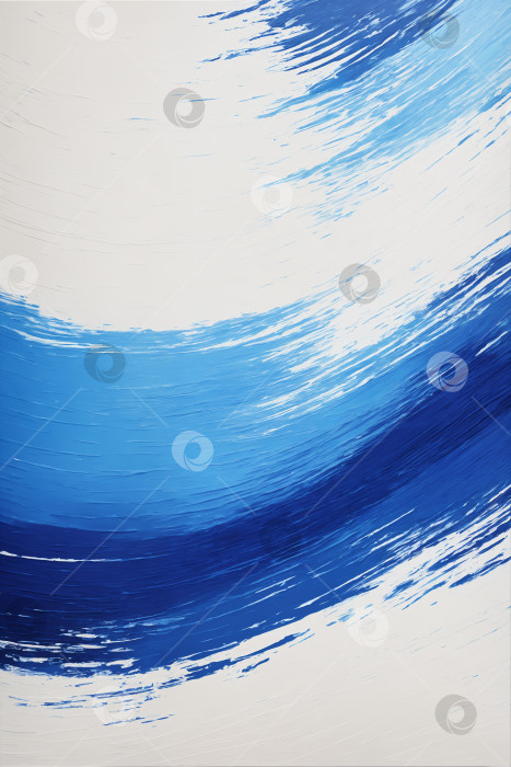 Скачать Белые и синие мазки масляной краской, абстрактный фон фотосток Ozero