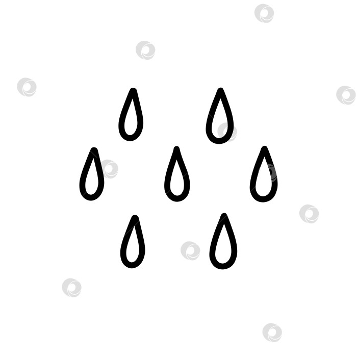 Скачать Капли дождя, выделенные на белом фоне фотосток Ozero