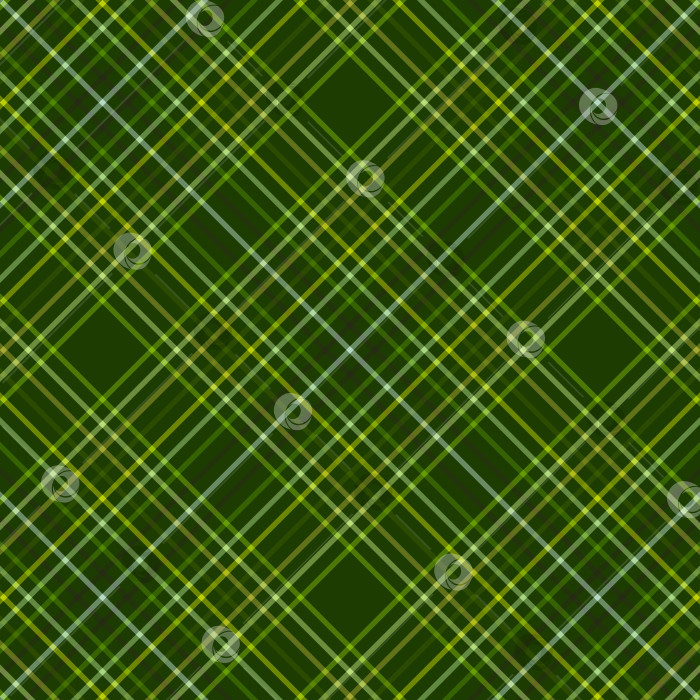 Скачать Бесшовный узор в диагональные полосы зеленых оттенков для печати в клетку, ткани, текстиля, одежды, скатертей фотосток Ozero