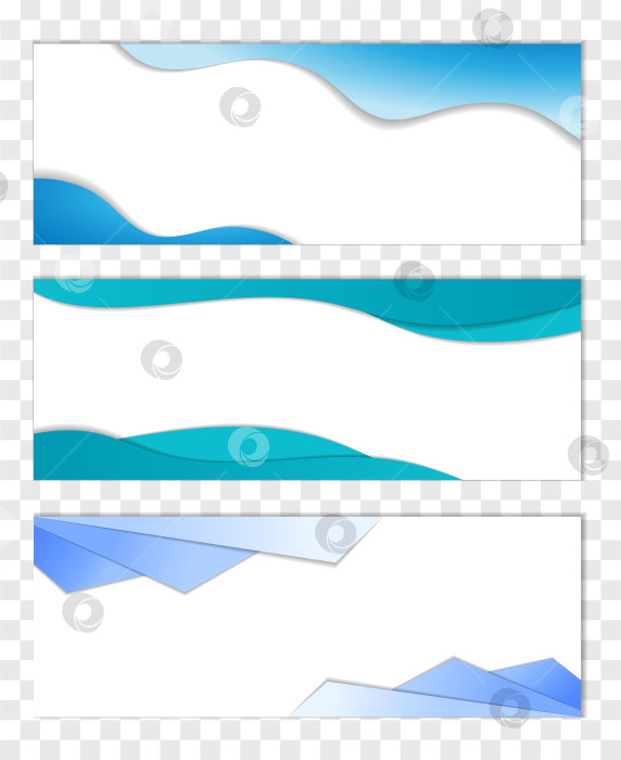 Скачать Баннеры. Фон с синим абстрактным многослойным волнистым рисунком. Стиль бумажного искусства. Дизайн шаблонов для плакатов, баннеров, листовок, буклетов. фотосток Ozero