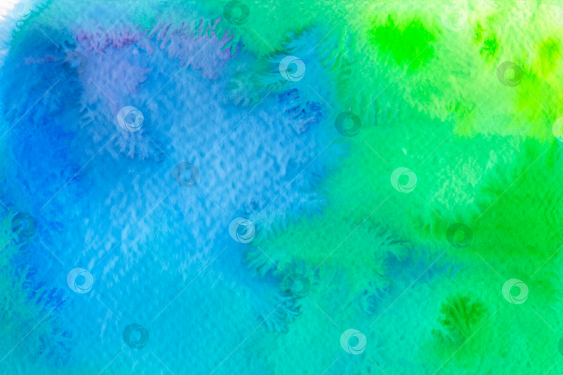 Скачать Сине-зеленый акварельный фон. охрана природы, экология, планета Земля.Морская тематика фотосток Ozero