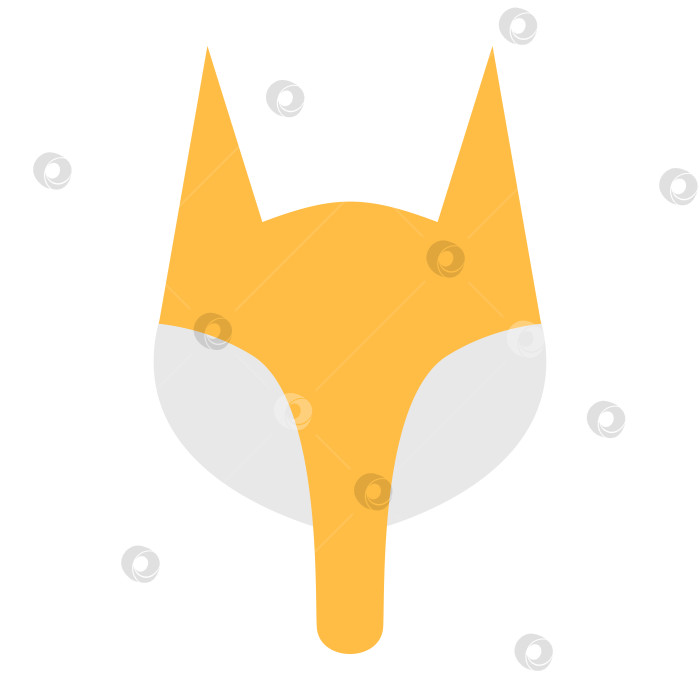 Скачать Значок логотипа Animal fox face в анималистическом стиле на белом фоне фотосток Ozero