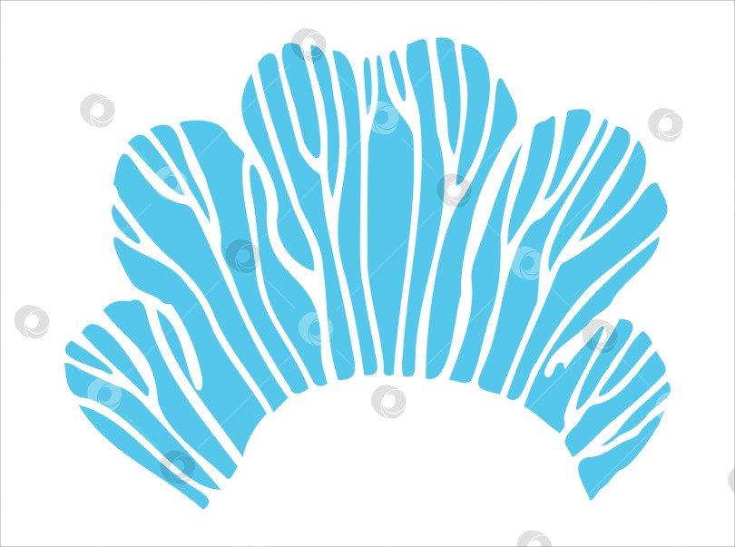 Скачать Значок логотипа голубой коралловой губки на белом фоне фотосток Ozero