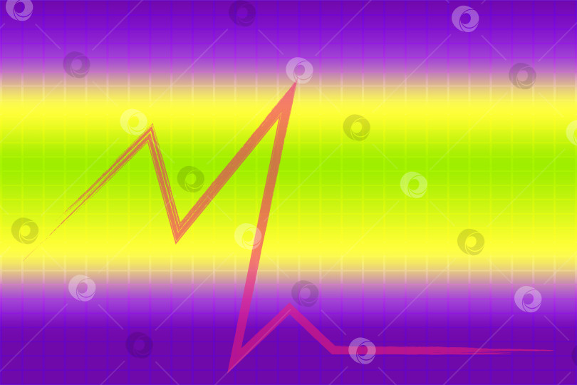 Скачать Абстрактный яркий фон с линейкой, ячейками и графиком ярких цветов, фондовая биржа фотосток Ozero