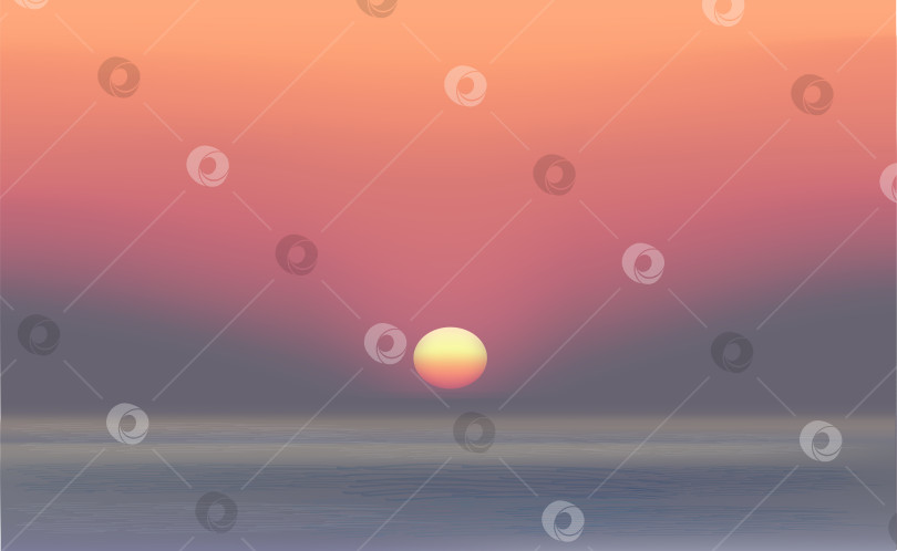 Скачать Красивый природный фон, закат на море фотосток Ozero