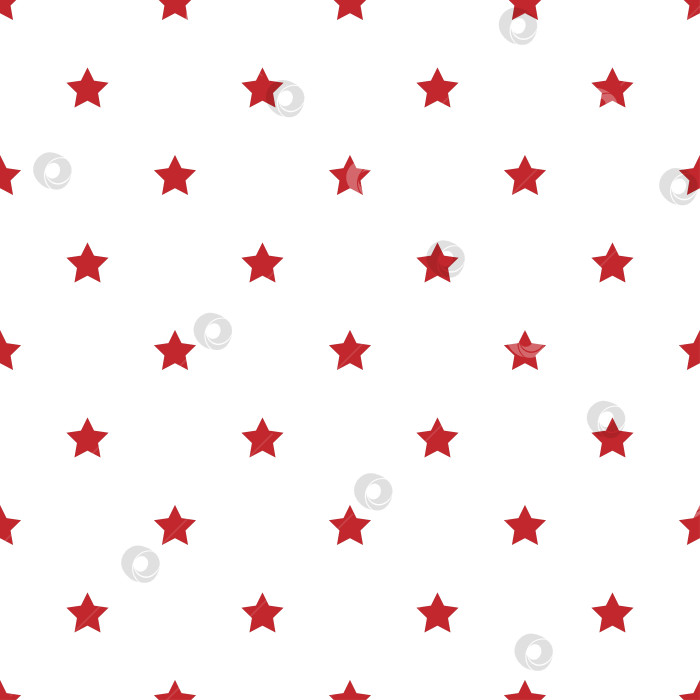 Скачать Бесшовный узор из красных звезд на белом фоне фотосток Ozero
