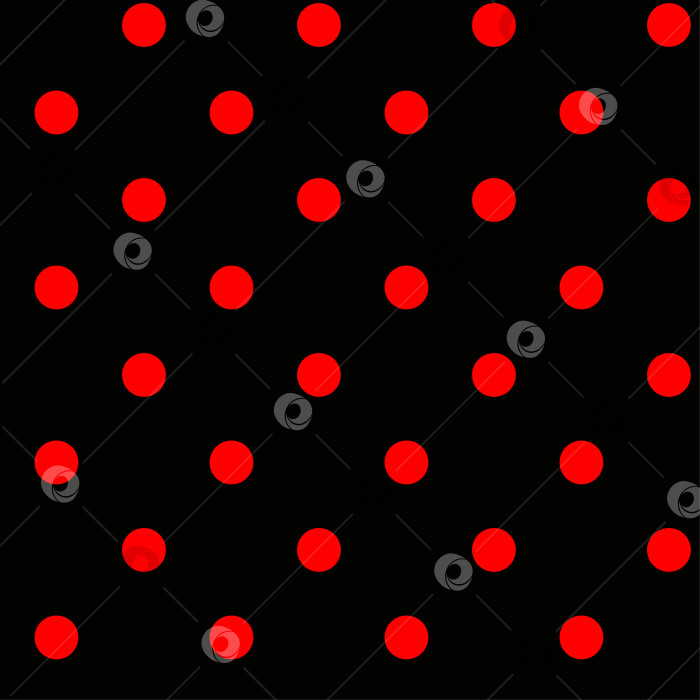Скачать Бесшовный фон черного цвета в красный горошек фотосток Ozero