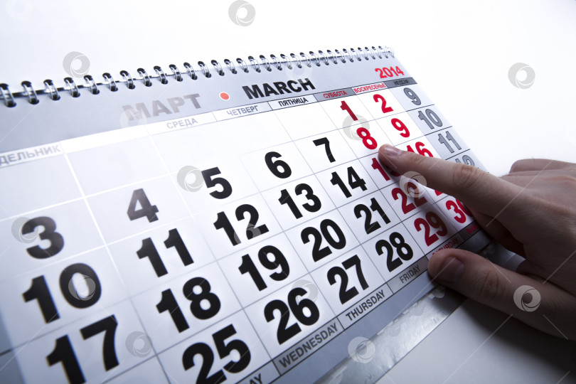 настенный календарь календарь с указанием количества дней - Ozero -  российский фотосток