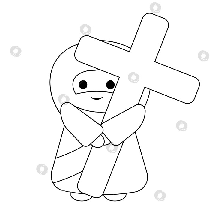 Скачать Милый Бог Иисус Христос держит крест в черно-белом исполнении фотосток Ozero