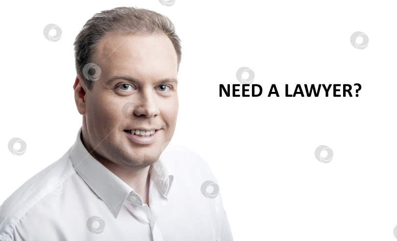 Скачать мужчина-юрист со значком на белом фоне фотосток Ozero