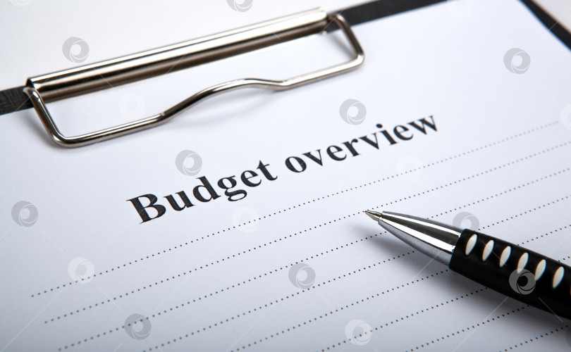 Скачать документ с заголовком обзор бюджета и ручкой фотосток Ozero
