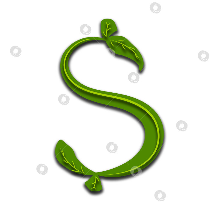 Скачать символ доллара в виде зеленого растения фотосток Ozero