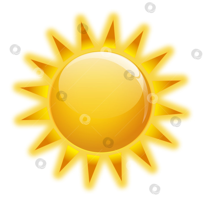 Скачать Иллюстрация солнечного конуса на белом фоне фотосток Ozero