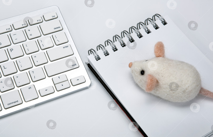 Скачать Клавиатура ПК с ноутбуком и мышью на рабочем столе фотосток Ozero