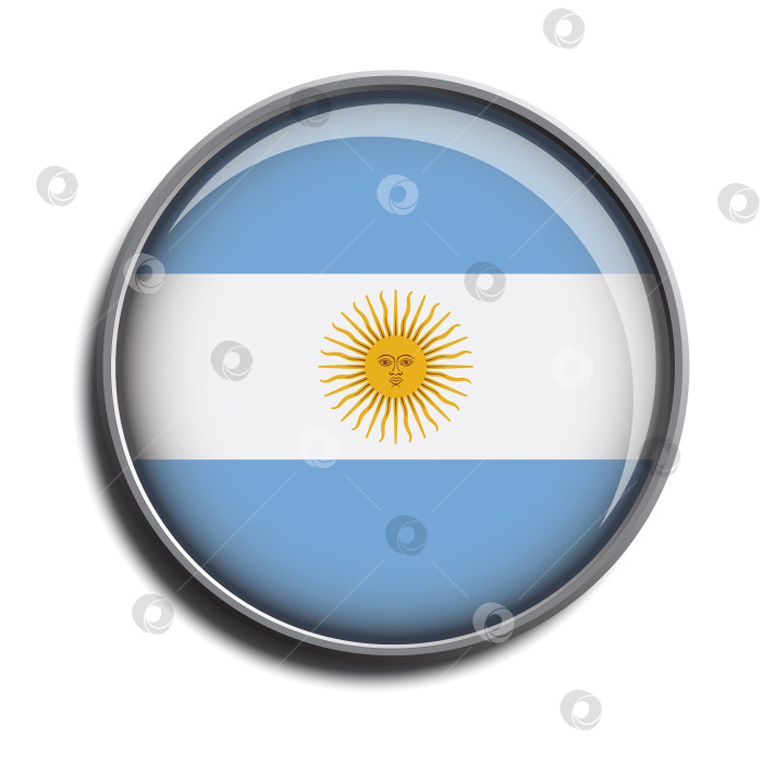 Скачать веб-кнопка со значком флага Аргентины фотосток Ozero
