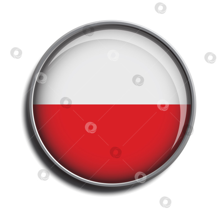 Скачать значок флага веб-кнопка Польша фотосток Ozero