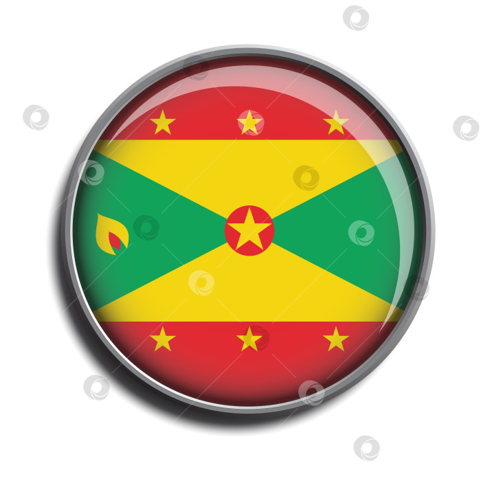 Скачать значок флага веб-кнопка Гренада фотосток Ozero