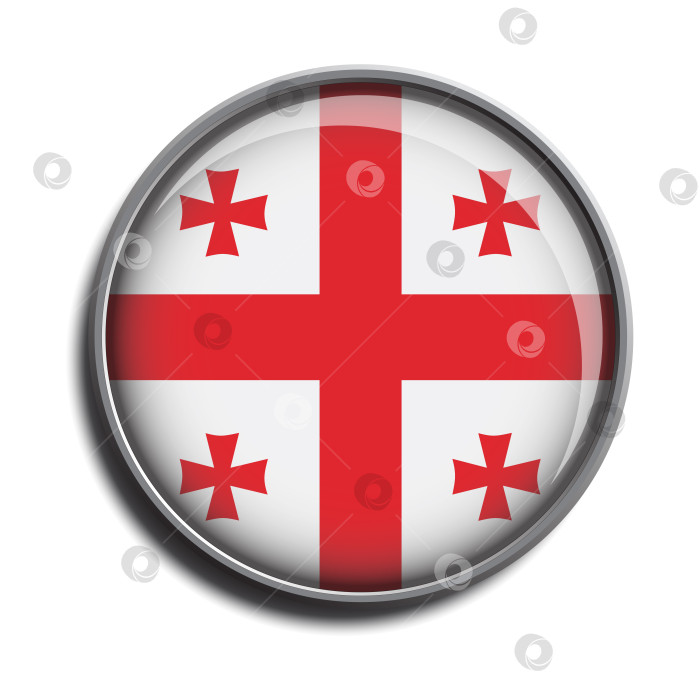 Скачать веб-кнопка со значком флага Грузии фотосток Ozero