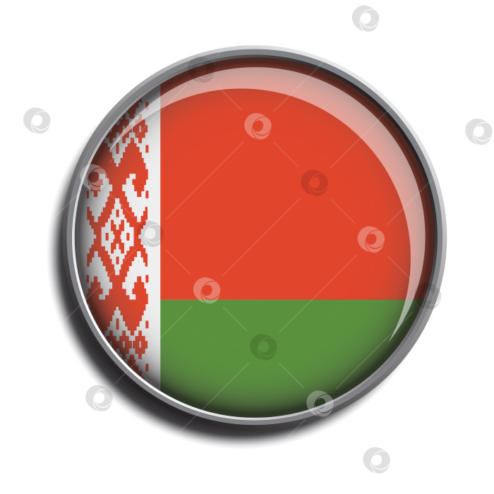 Скачать веб-кнопка со значком флага Беларуси фотосток Ozero