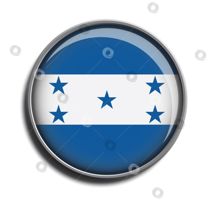 Скачать значок флага веб-кнопки Гондураса фотосток Ozero