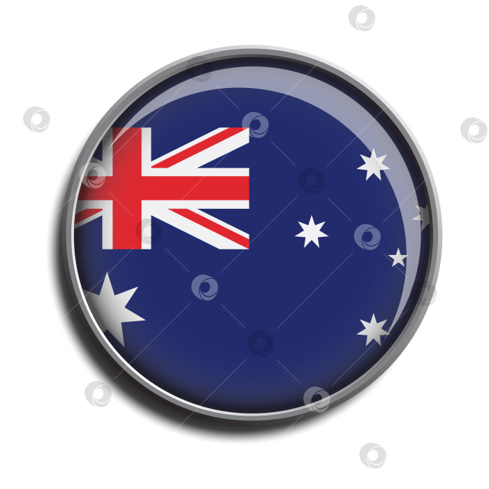 Скачать веб-кнопка со значком флага Австралии фотосток Ozero