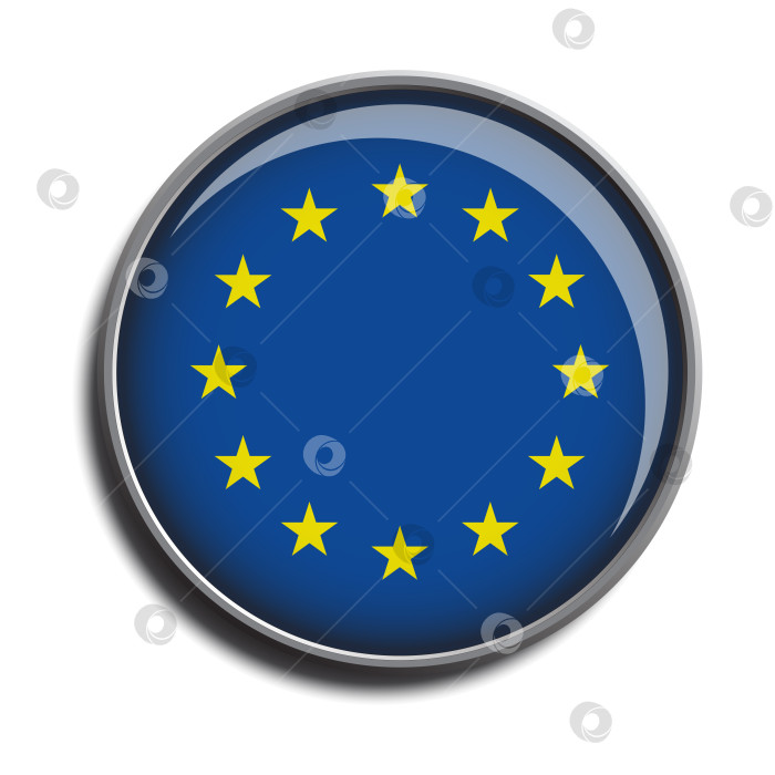 Скачать значок флага веб-кнопка Европейского союза фотосток Ozero